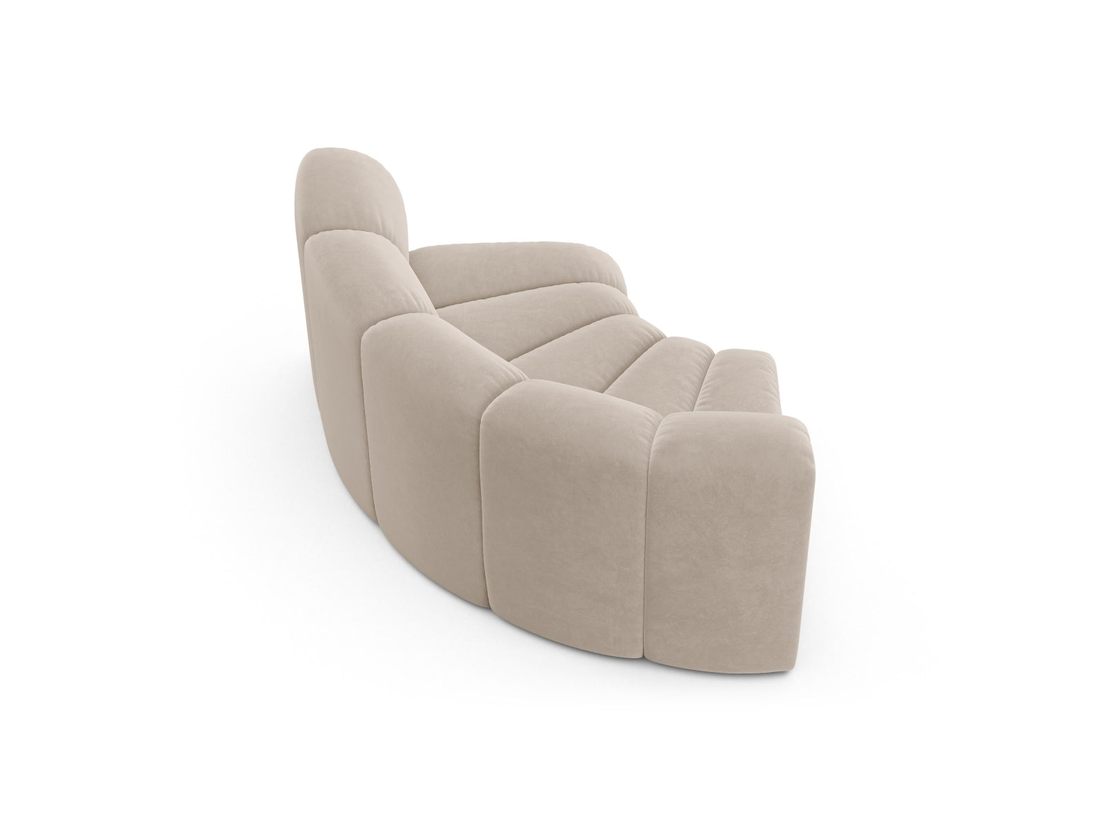 Lupine Velour Modul Corner 1 Sitzer in Beige präsentiert im Onlineshop von KAQTU Design AG. Modulares Sofa ist von Micadoni