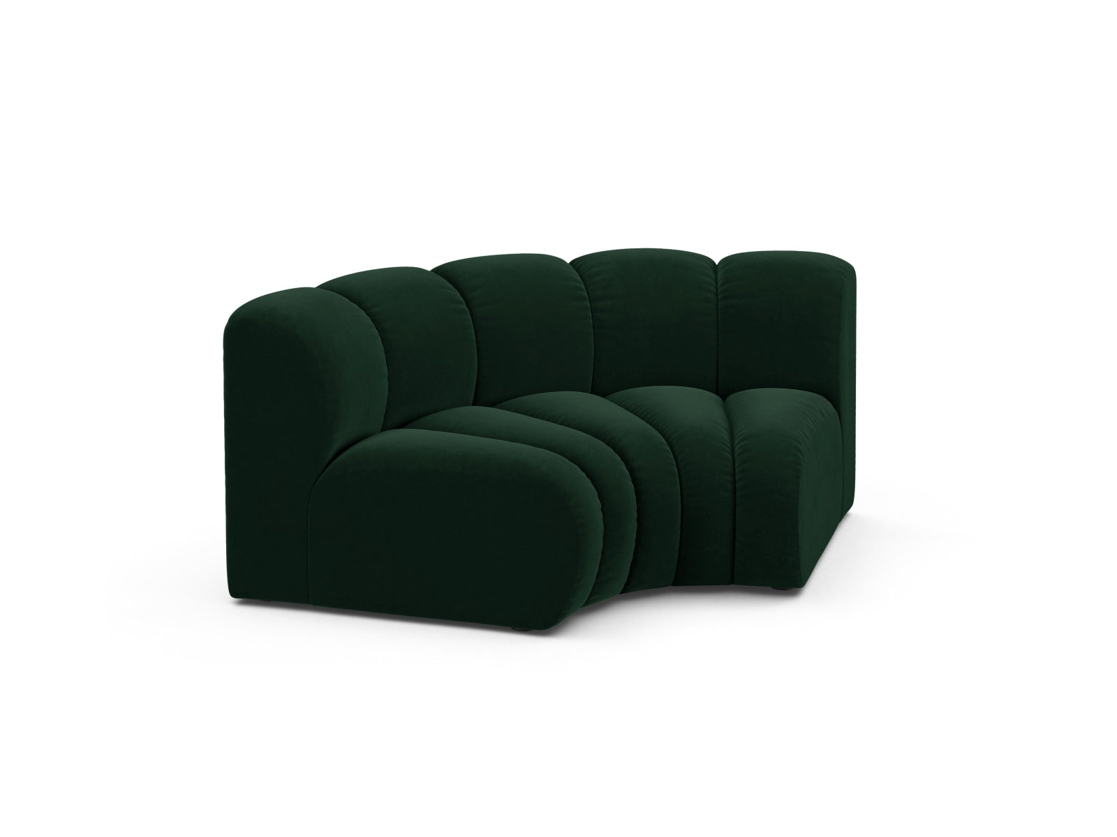 Lupine Velour Modul Corner 1 Sitzer in Bottle Green präsentiert im Onlineshop von KAQTU Design AG. Modulares Sofa ist von Micadoni