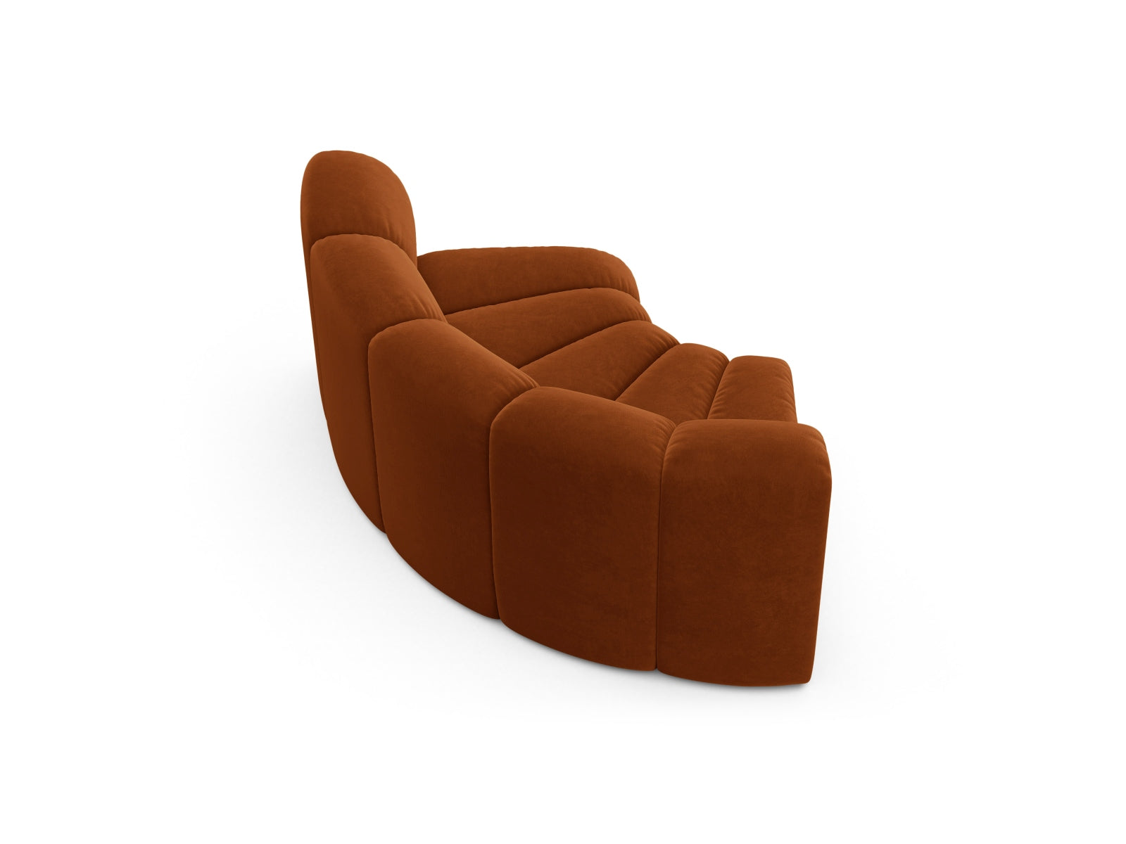 Lupine Velour Modul Corner 1 Sitzer in Terracotta präsentiert im Onlineshop von KAQTU Design AG. Modulares Sofa ist von Micadoni