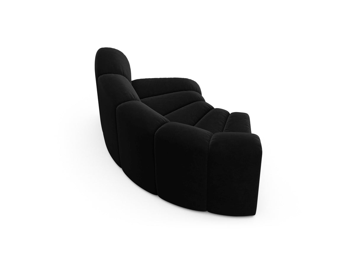 Lupine Velour Modul Corner 1 Sitzer in Black-Salvador präsentiert im Onlineshop von KAQTU Design AG. Modulares Sofa ist von Micadoni