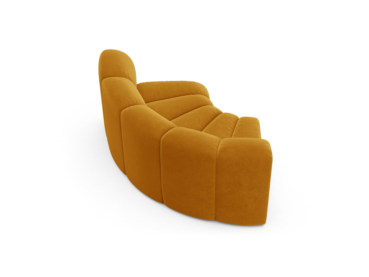 Lupine Velour Modul Corner 1 Sitzer in Yellow-Salvador präsentiert im Onlineshop von KAQTU Design AG. Modulares Sofa ist von Micadoni