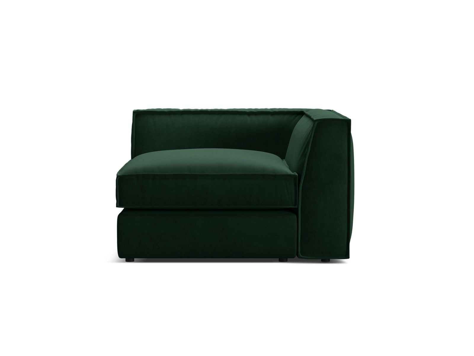 1-Sitzer Eckmodul Pola in Bottle Green-Salvador präsentiert im Onlineshop von KAQTU Design AG. Modulares Sofa ist von Micadoni