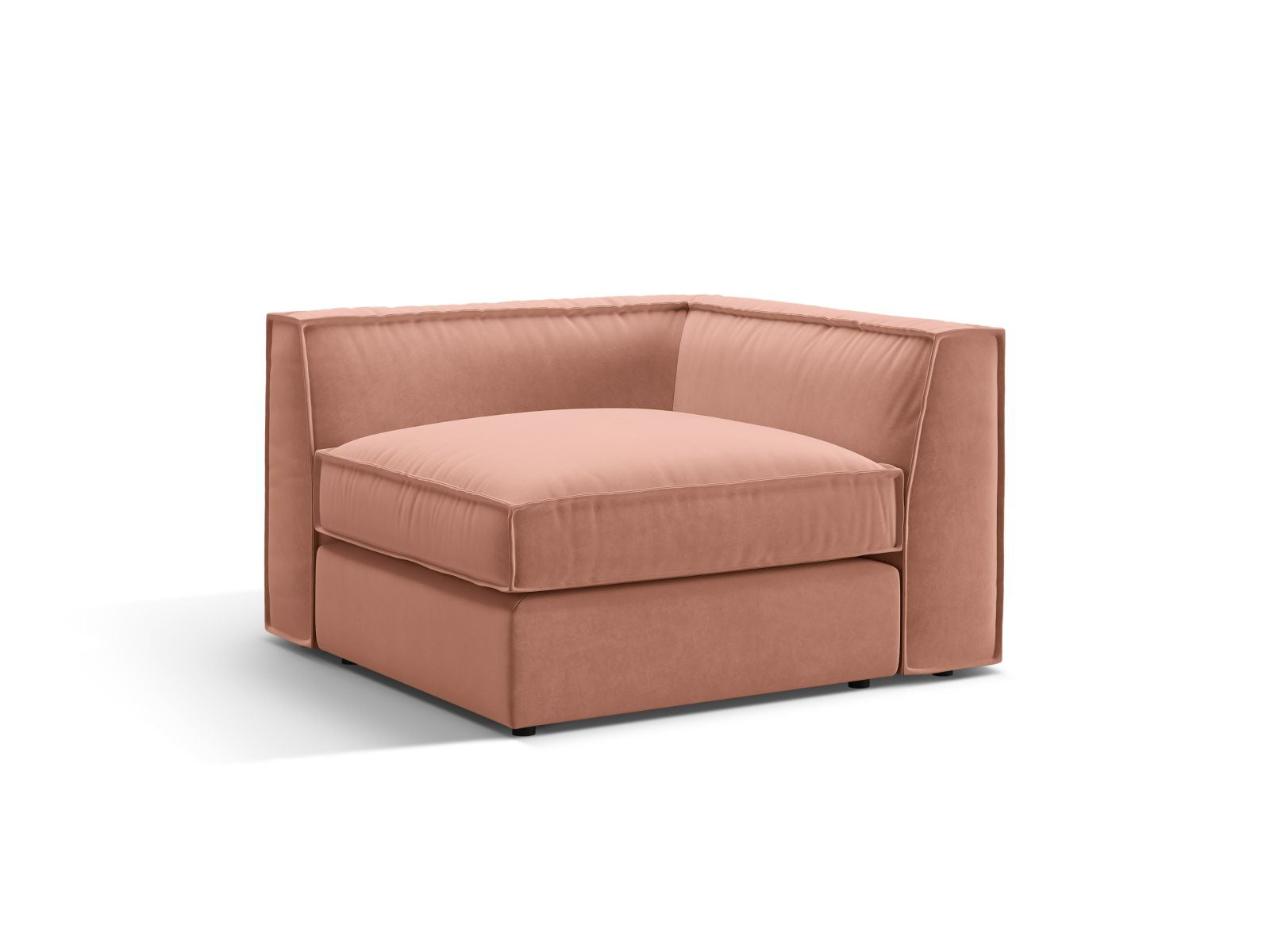 Stylisches 1-Sitzer Eckmodul Pola in lebhaftem Pink, ideal für individuelle Sofa-Gestaltung im modernen Wohnraum.