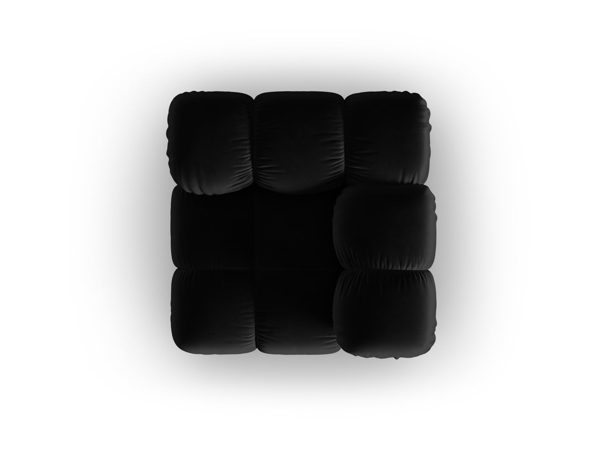 Bellis Velour Modul Corner 1 Sitzer in Black-Bluvel präsentiert im Onlineshop von KAQTU Design AG. Modulares Sofa ist von Micadoni