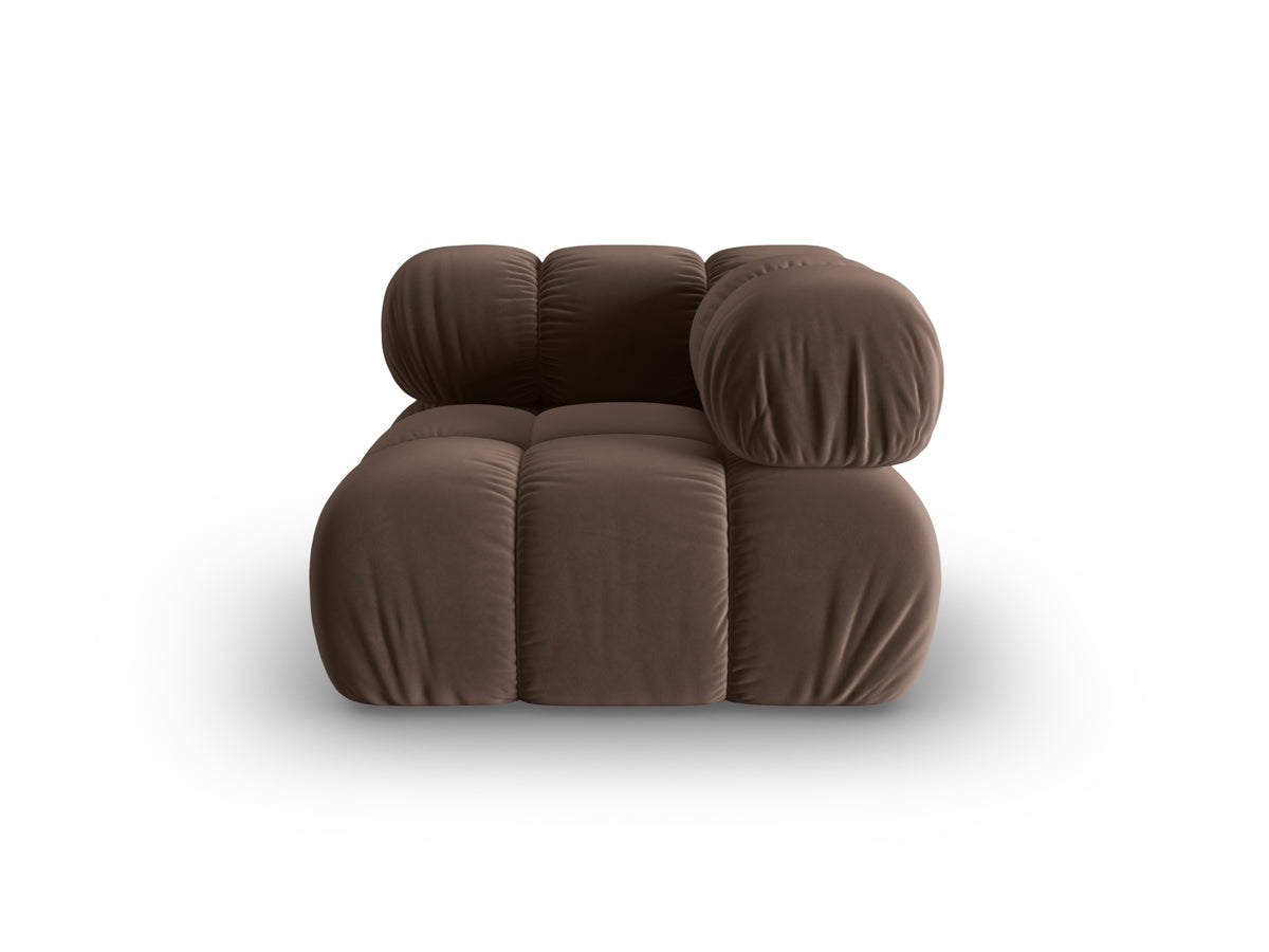Bellis Velour Modul Corner 1 Sitzer in Dark Brown-Bluvel präsentiert im Onlineshop von KAQTU Design AG. Modulares Sofa ist von Micadoni
