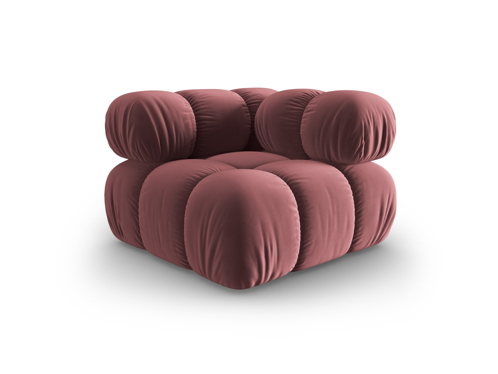 Bellis Velour Modul Corner 1 Sitzer in Pink-Bluvel präsentiert im Onlineshop von KAQTU Design AG. Modulares Sofa ist von Micadoni
