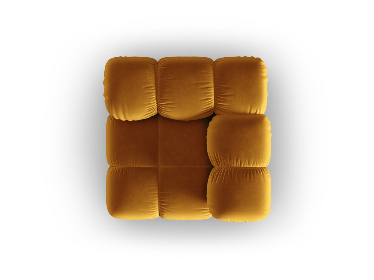 Bellis Velour Modul Corner 1 Sitzer in Yellow-Bluvel präsentiert im Onlineshop von KAQTU Design AG. Modulares Sofa ist von Micadoni