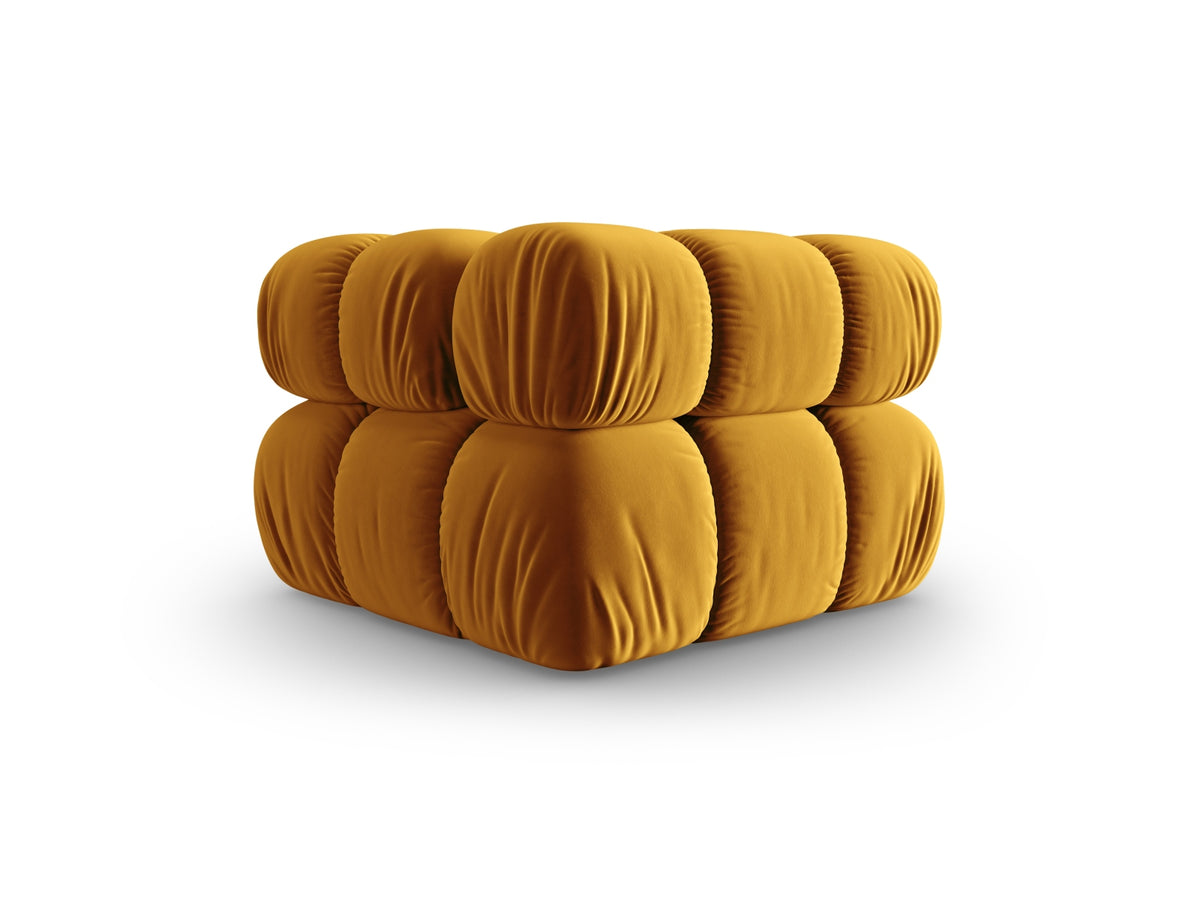 Bellis Velour Modul Corner 1 Sitzer in Yellow-Bluvel präsentiert im Onlineshop von KAQTU Design AG. Modulares Sofa ist von Micadoni