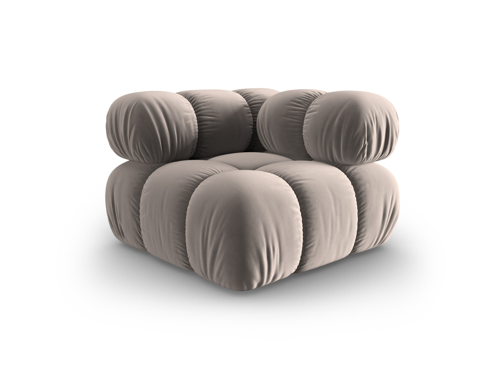 Bellis Velour Modul Corner 1 Sitzer in Cappuccino-Bluvel präsentiert im Onlineshop von KAQTU Design AG. Modulares Sofa ist von Micadoni
