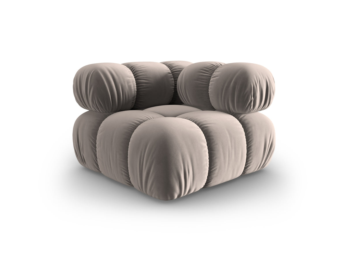 Bellis Velour Modul Corner 1 Sitzer in Cappuccino-Bluvel präsentiert im Onlineshop von KAQTU Design AG. Modulares Sofa ist von Micadoni