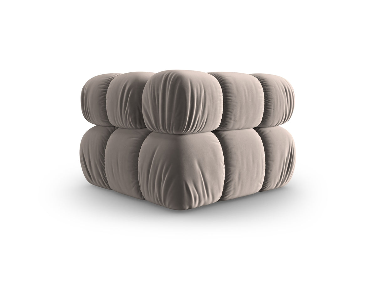 Bellis Velour Modul Corner 1 Sitzer in Cappuccino-Bluvel präsentiert im Onlineshop von KAQTU Design AG. Modulares Sofa ist von Micadoni