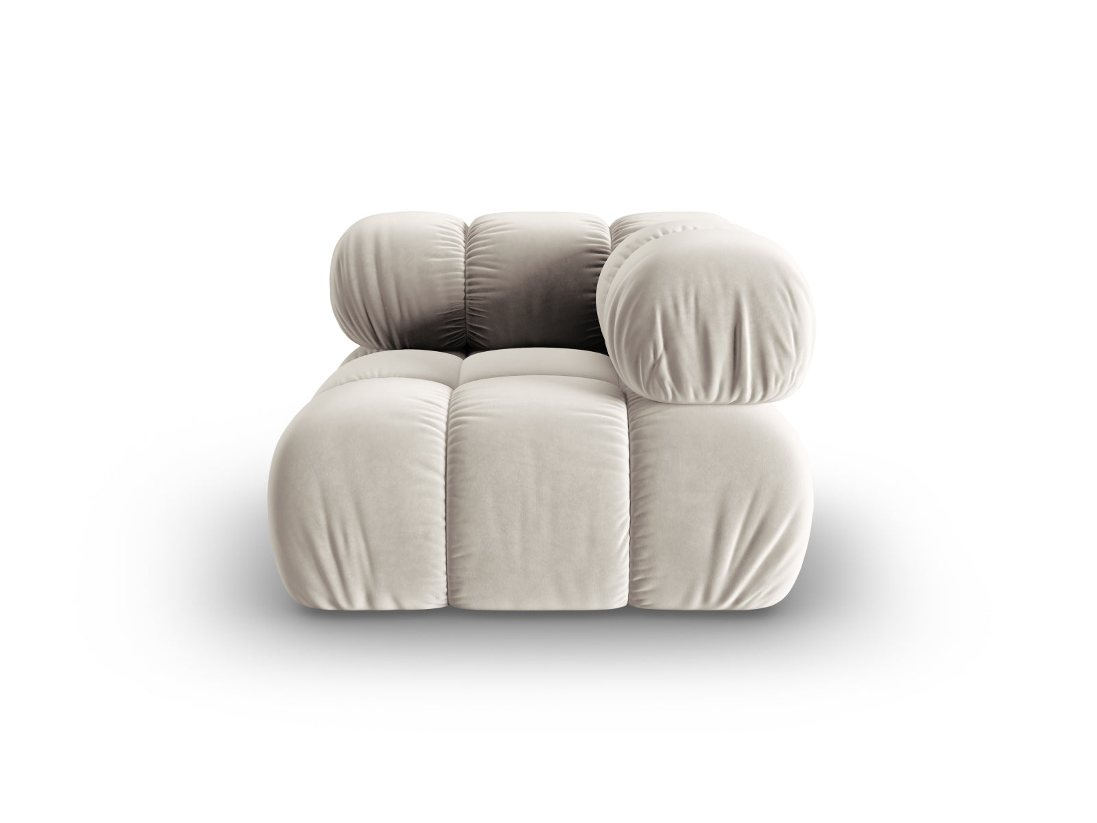 Bellis Velour Modul Corner 1 Sitzer in Dark Beige präsentiert im Onlineshop von KAQTU Design AG. Modulares Sofa ist von Micadoni