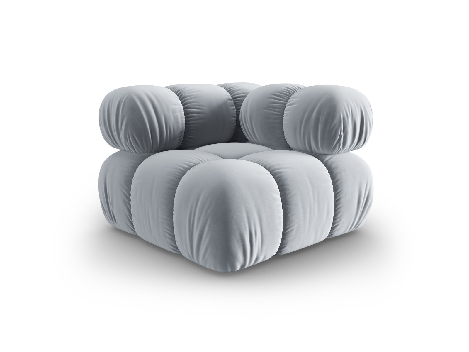 Bellis Velour Modul Corner 1 Sitzer in Light Blue-Bluvel präsentiert im Onlineshop von KAQTU Design AG. Modulares Sofa ist von Micadoni