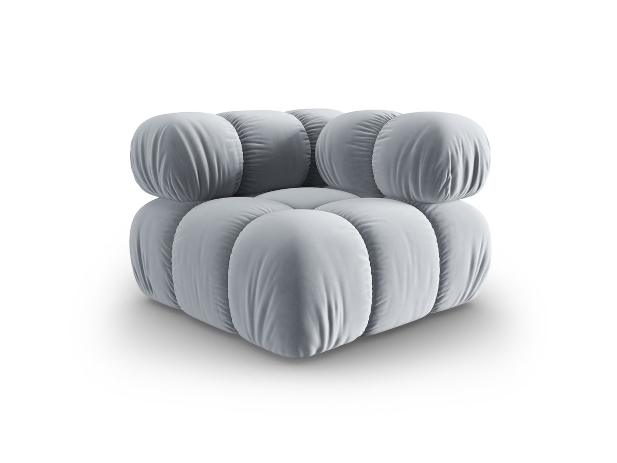 Bellis Velour Modul Corner 1 Sitzer in Light Blue-Bluvel präsentiert im Onlineshop von KAQTU Design AG. Modulares Sofa ist von Micadoni