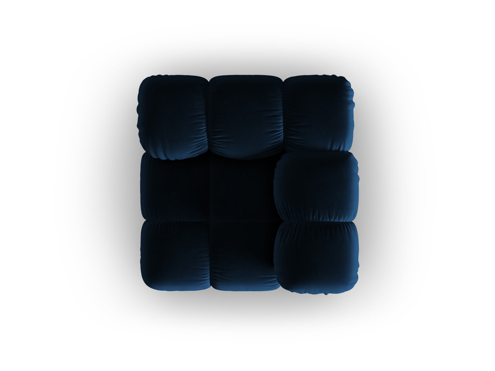 Bellis Velour Modul Corner 1 Sitzer in Royal Blue-Bluvel präsentiert im Onlineshop von KAQTU Design AG. Modulares Sofa ist von Micadoni