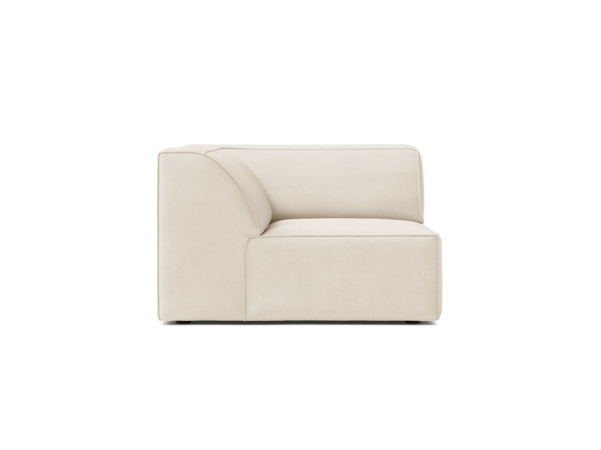 1-Sitzer Eckmodul Jodie in Light Beige-Bluvel präsentiert im Onlineshop von KAQTU Design AG. Modulares Sofa ist von Micadoni