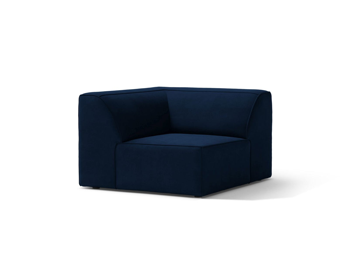 1-Sitzer Eckmodul Jodie in Royal Blue-Bluvel präsentiert im Onlineshop von KAQTU Design AG. Modulares Sofa ist von Micadoni