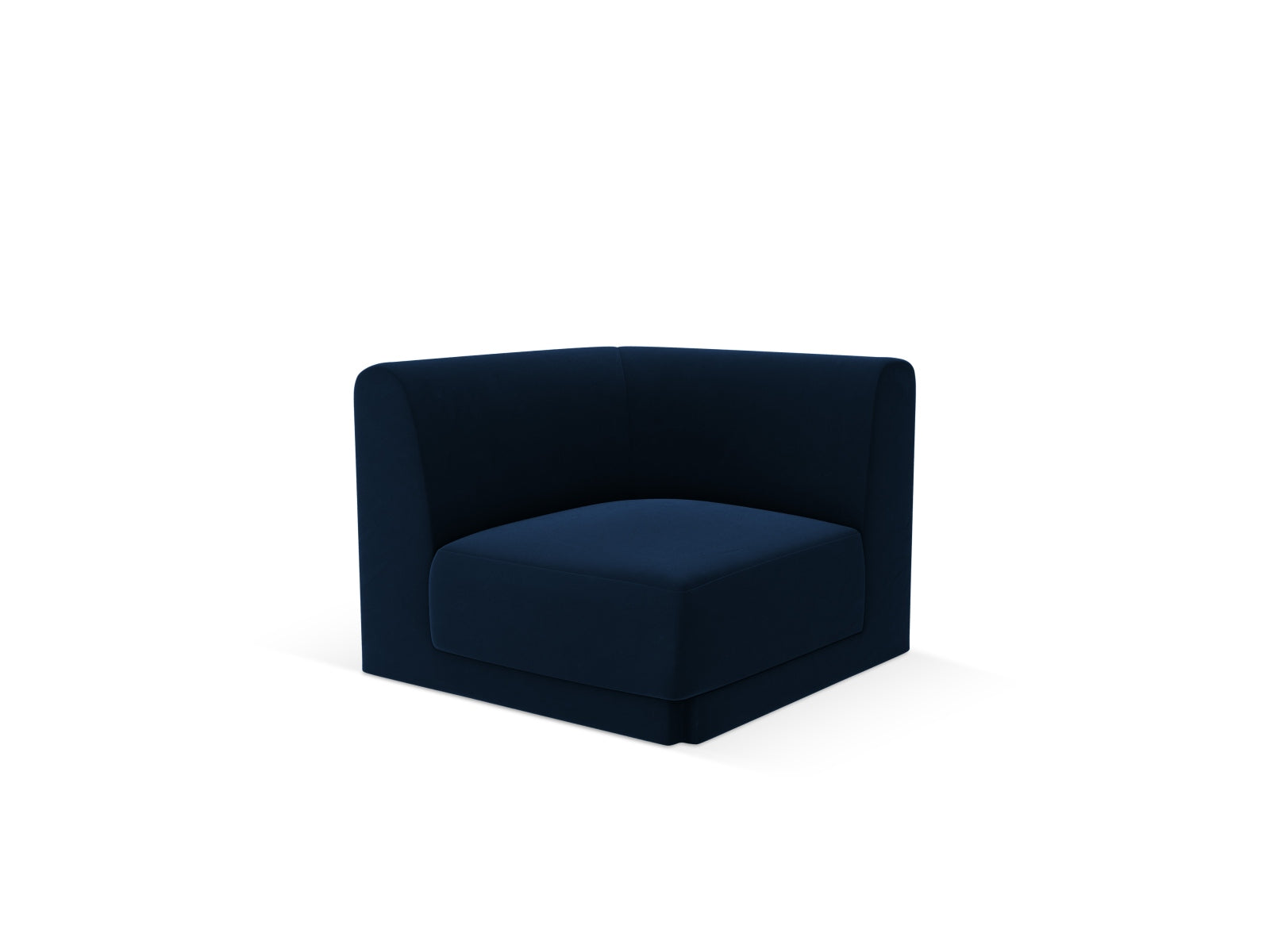 Eleganter Miley Velour Modul Corner 1 Sitzer in Royal Blue, ideal für stilvolle Wohnräume. Hochwertiges Design von Micadoni.