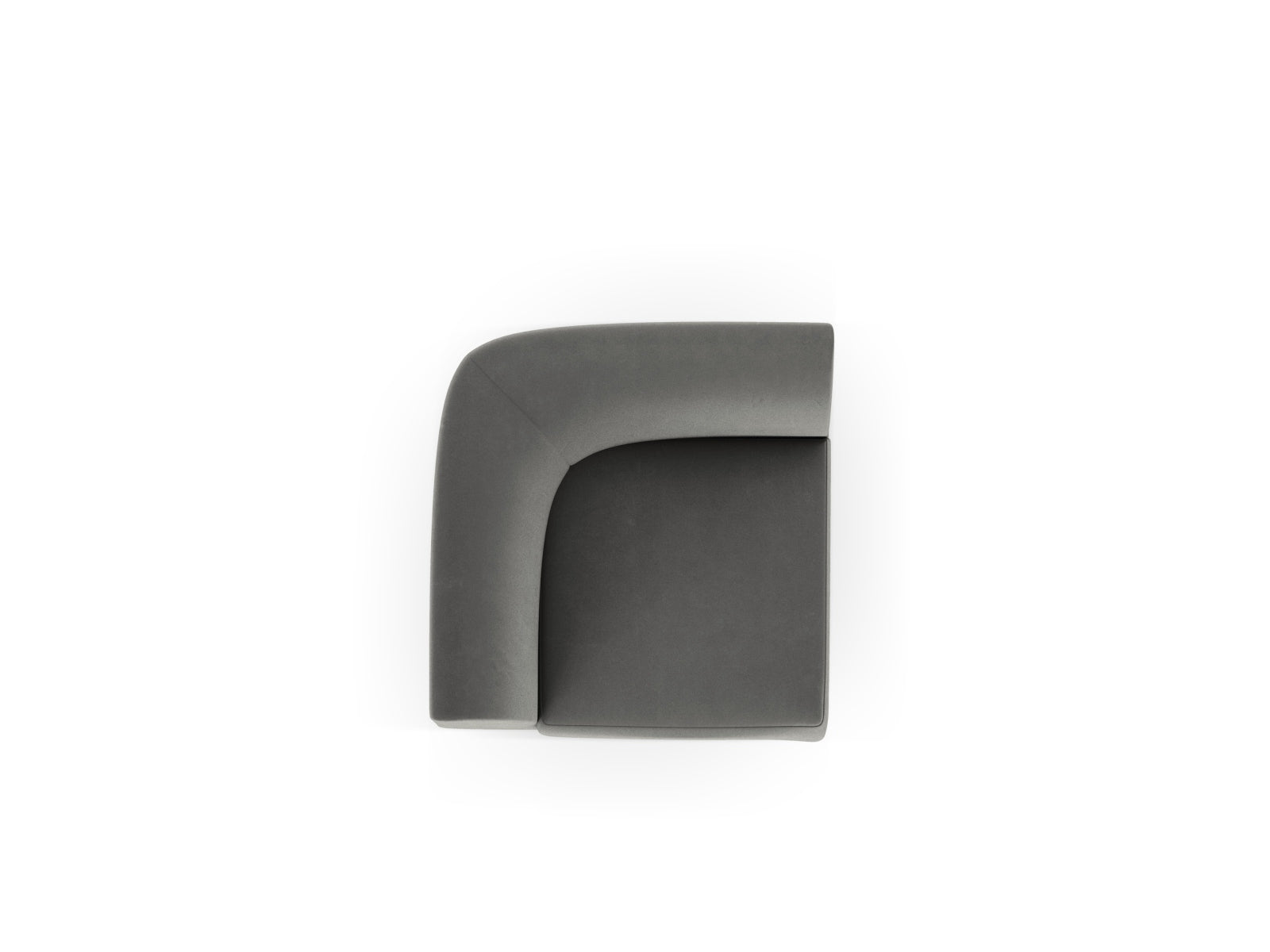 Miley Velour Modul Corner 1 Sitzer in Light Grey präsentiert im Onlineshop von KAQTU Design AG. Modulares Sofa ist von Micadoni