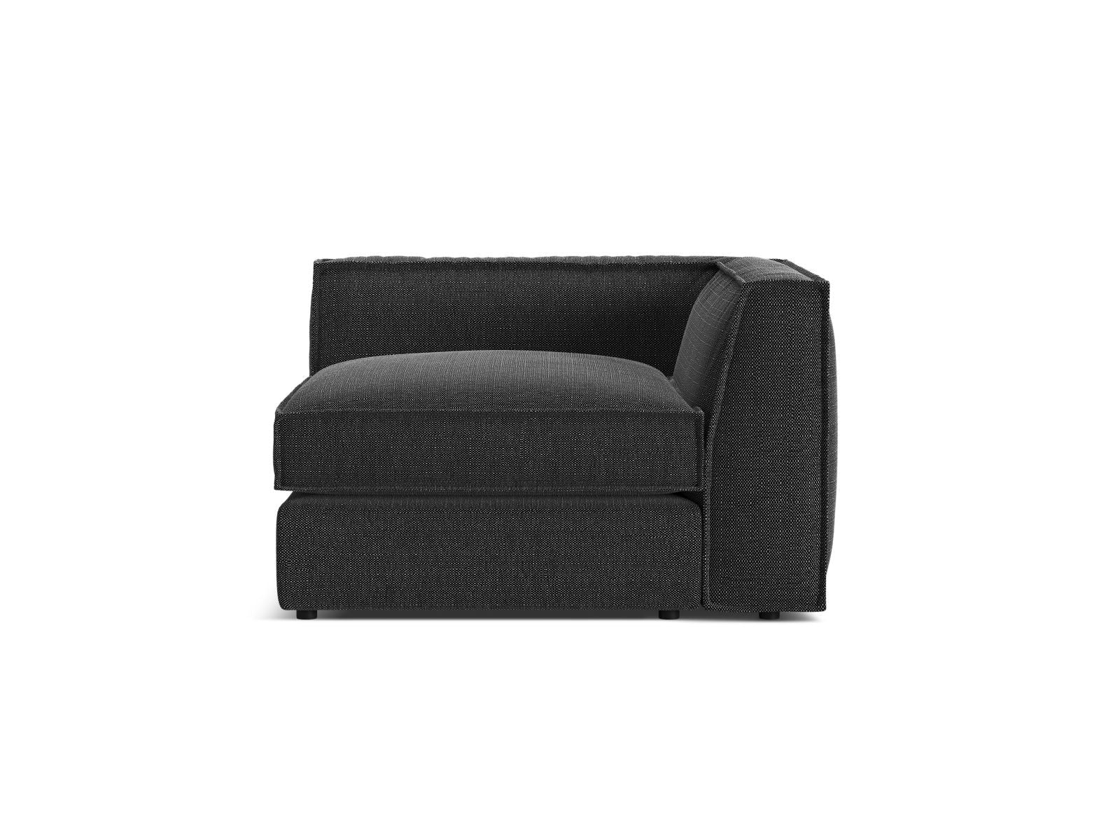 1-Sitzer Eckmodul Pola in Black-Babel präsentiert im Onlineshop von KAQTU Design AG. Modulares Sofa ist von Micadoni