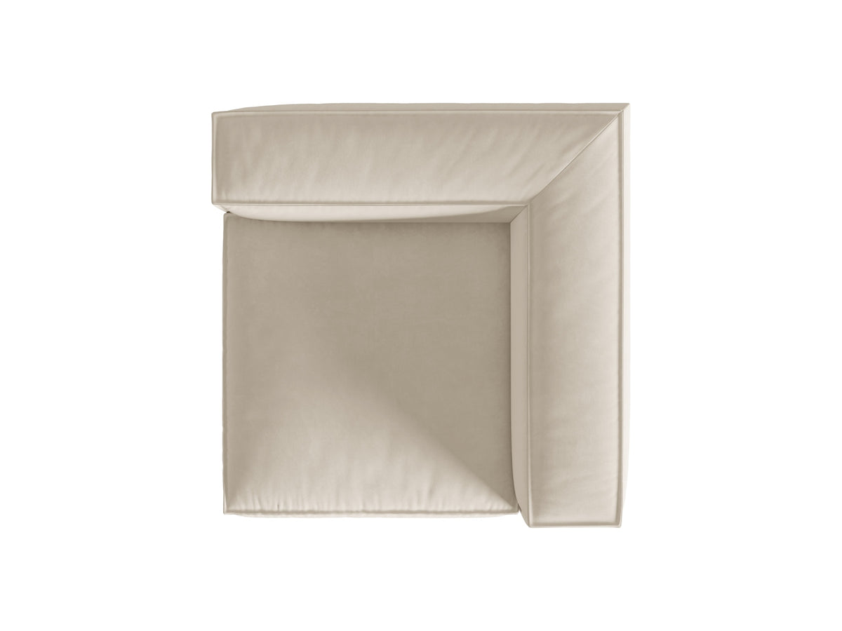 Nuria Velour Modul Corner 1 Sitzer in Beige-Paris präsentiert im Onlineshop von KAQTU Design AG. Modulares Sofa ist von Micadoni
