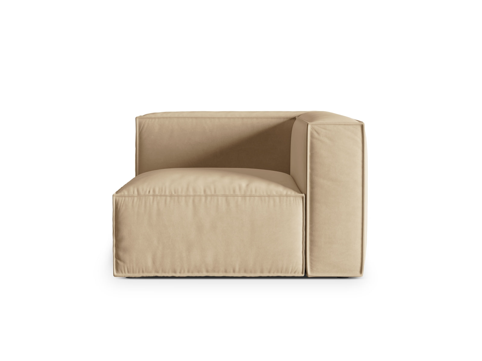 Nuria Velour Modul Corner 1 Sitzer in Nude präsentiert im Onlineshop von KAQTU Design AG. Modulares Sofa ist von Micadoni