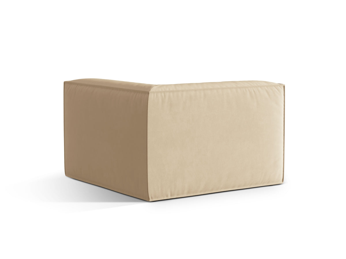 Nuria Velour Modul Corner 1 Sitzer in Nude-Paris präsentiert im Onlineshop von KAQTU Design AG. Modulares Sofa ist von Micadoni