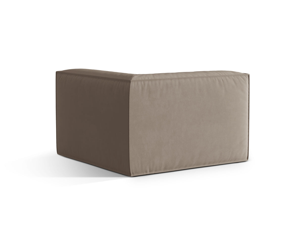 Nuria Velour Modul Corner 1 Sitzer in Warm grey-Paris präsentiert im Onlineshop von KAQTU Design AG. Modulares Sofa ist von Micadoni