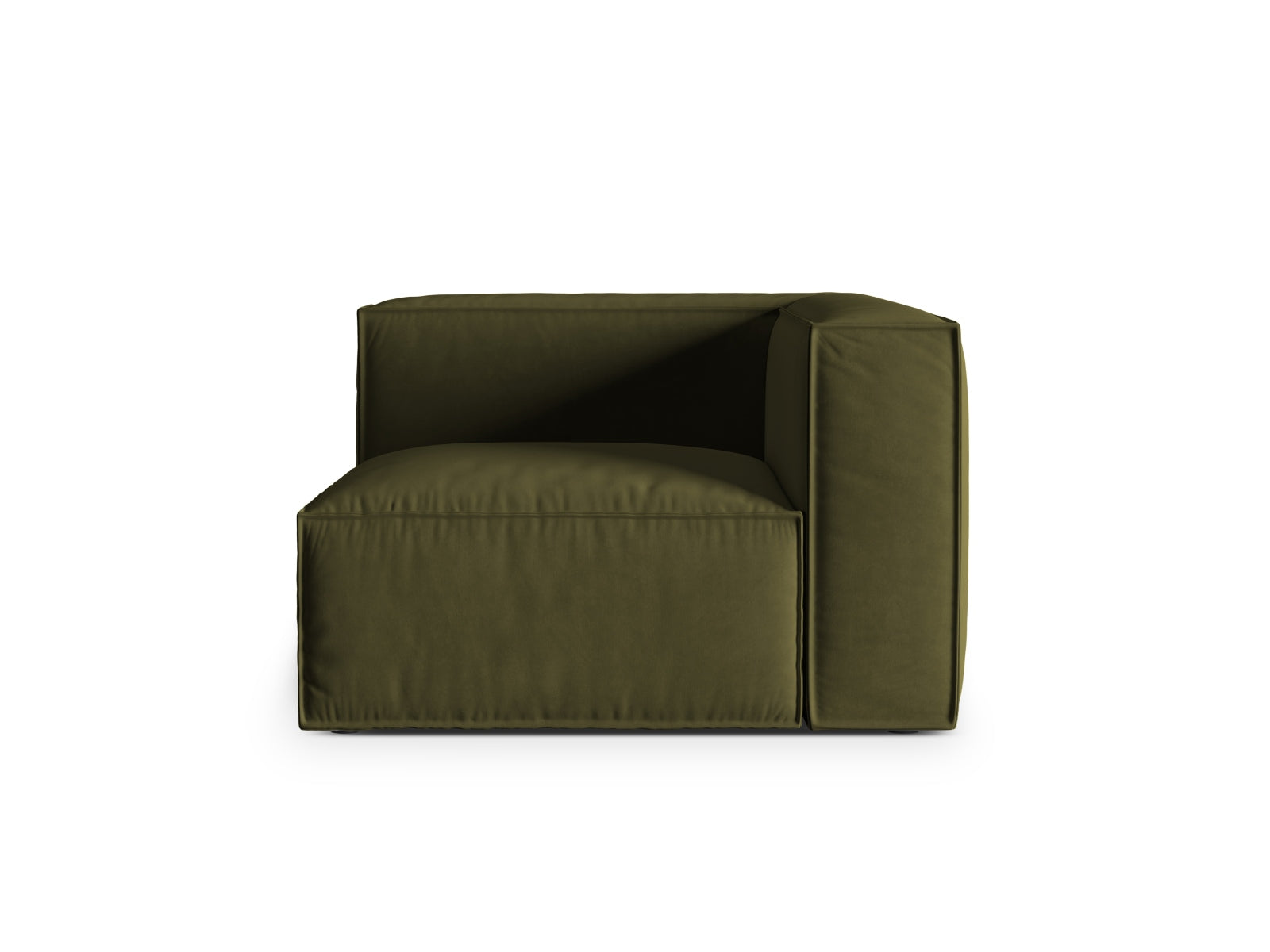 Nuria Velour Modul Corner 1 Sitzer in Moss Green Melange präsentiert im Onlineshop von KAQTU Design AG. Modulares Sofa ist von Micadoni