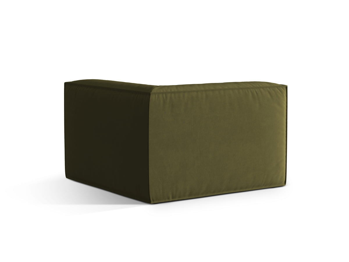 Nuria Velour Modul Corner 1 Sitzer in Moss Green Melange-Paris präsentiert im Onlineshop von KAQTU Design AG. Modulares Sofa ist von Micadoni