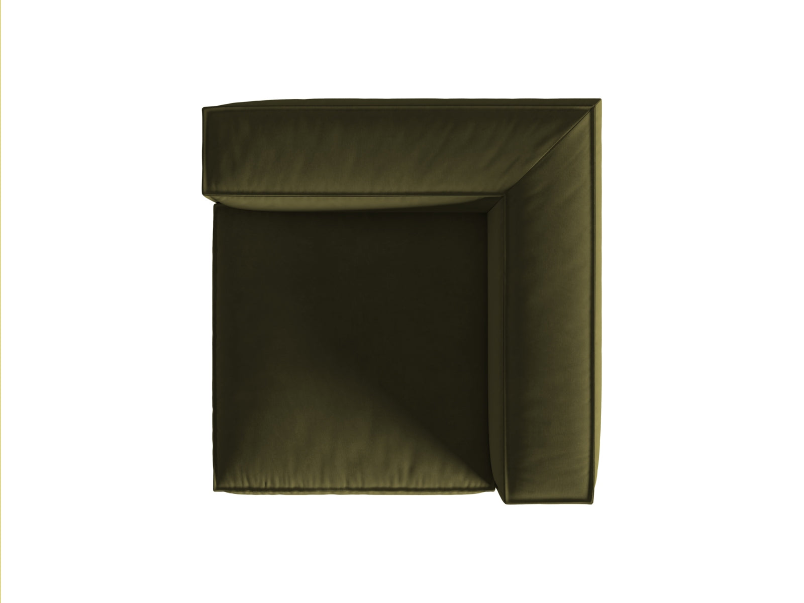 Nuria Velour Modul Corner 1 Sitzer in Moss Green Melange-Paris präsentiert im Onlineshop von KAQTU Design AG. Modulares Sofa ist von Micadoni