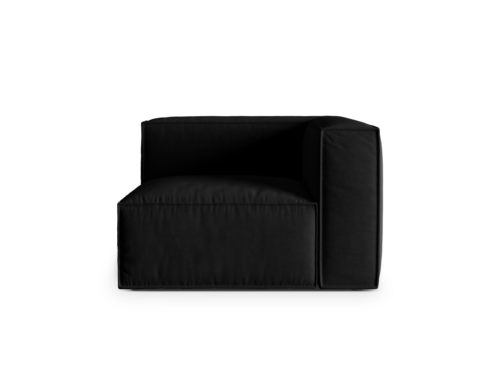 Nuria Velour Modul Corner 1 Sitzer in Black-Paris präsentiert im Onlineshop von KAQTU Design AG. Modulares Sofa ist von Micadoni