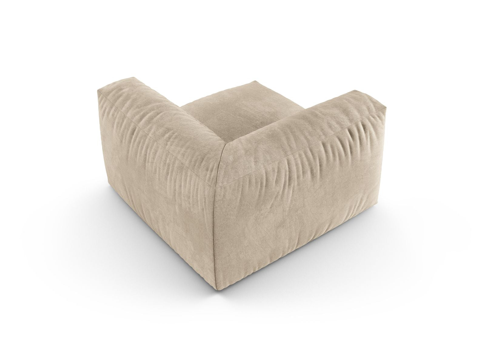 Elegantes 1-Sitzer Eckmodul XL Martina in sanftem Light Beige-Vogue, ideal für individuelle Sofa-Arrangements in modernen Wohnräumen.