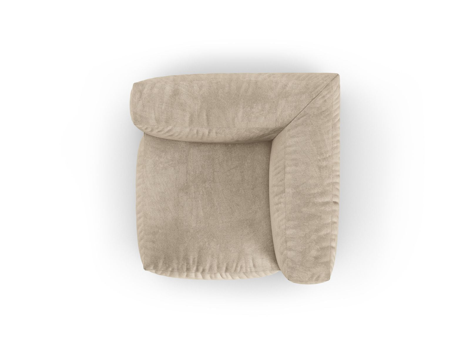 Stylisches 1-Sitzer Eckmodul XL Martina in zartem Light Beige-Vogue, perfekt für kreative und flexible Sofa-Designs in zeitgemäßen Interiors.