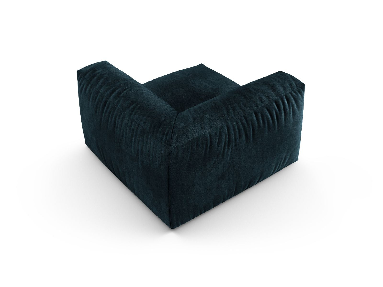 Elegantes 1-Sitzer Eckmodul XL Martina in tiefem Petrol, ideal für individuelle Sofa-Arrangements und höchsten Komfort.