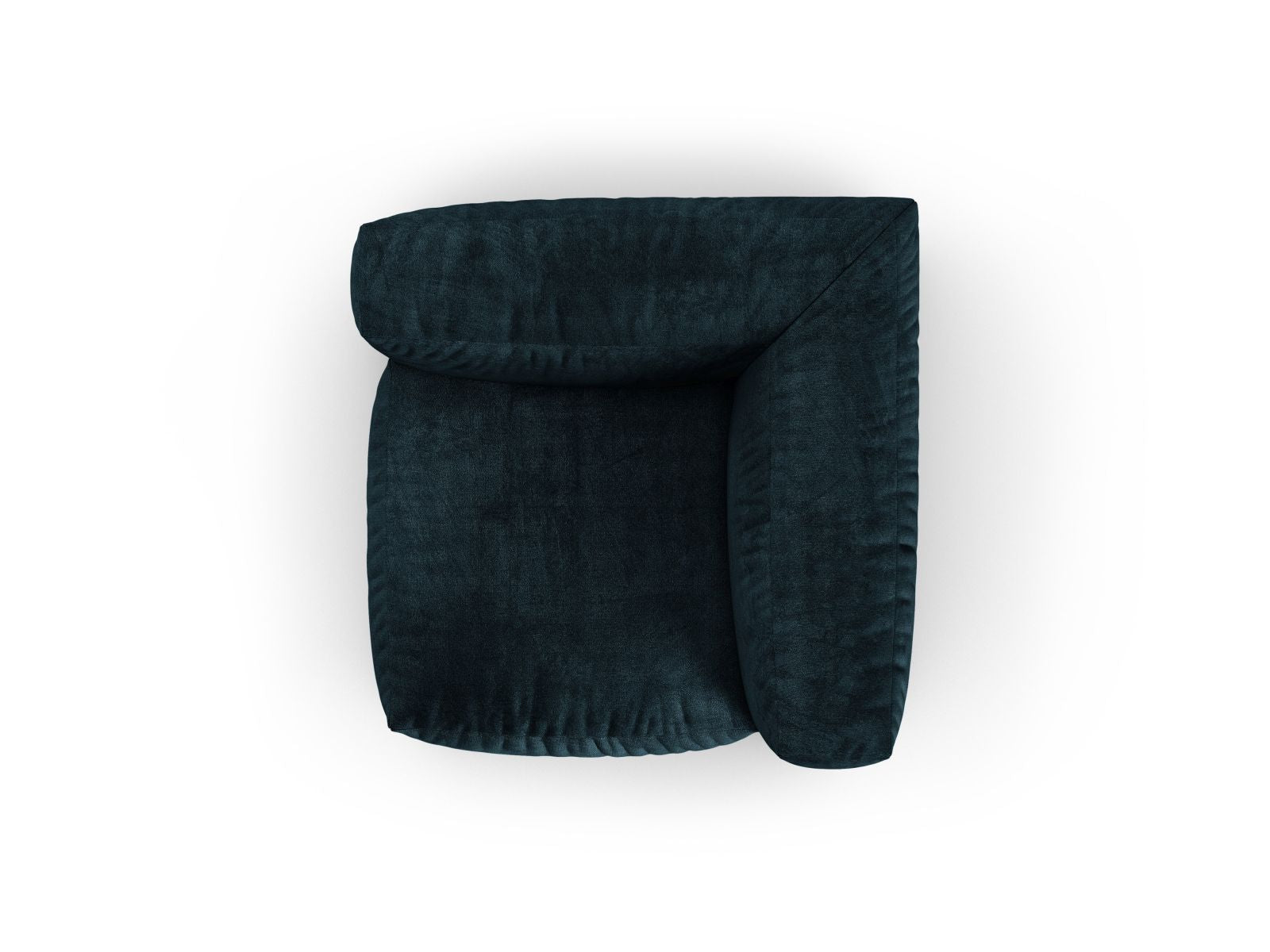 Stilvolles 1-Sitzer Eckmodul XL Martina in luxuriösem Petrol, perfekt für kreative Sofa-Kombinationen und entspannende Momente.