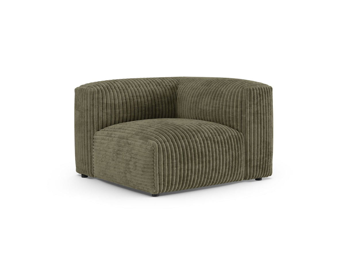 1-Sitzer Eckmodul XL Martina in Moss Green-Tilia präsentiert im Onlineshop von KAQTU Design AG. Modulares Sofa ist von Micadoni