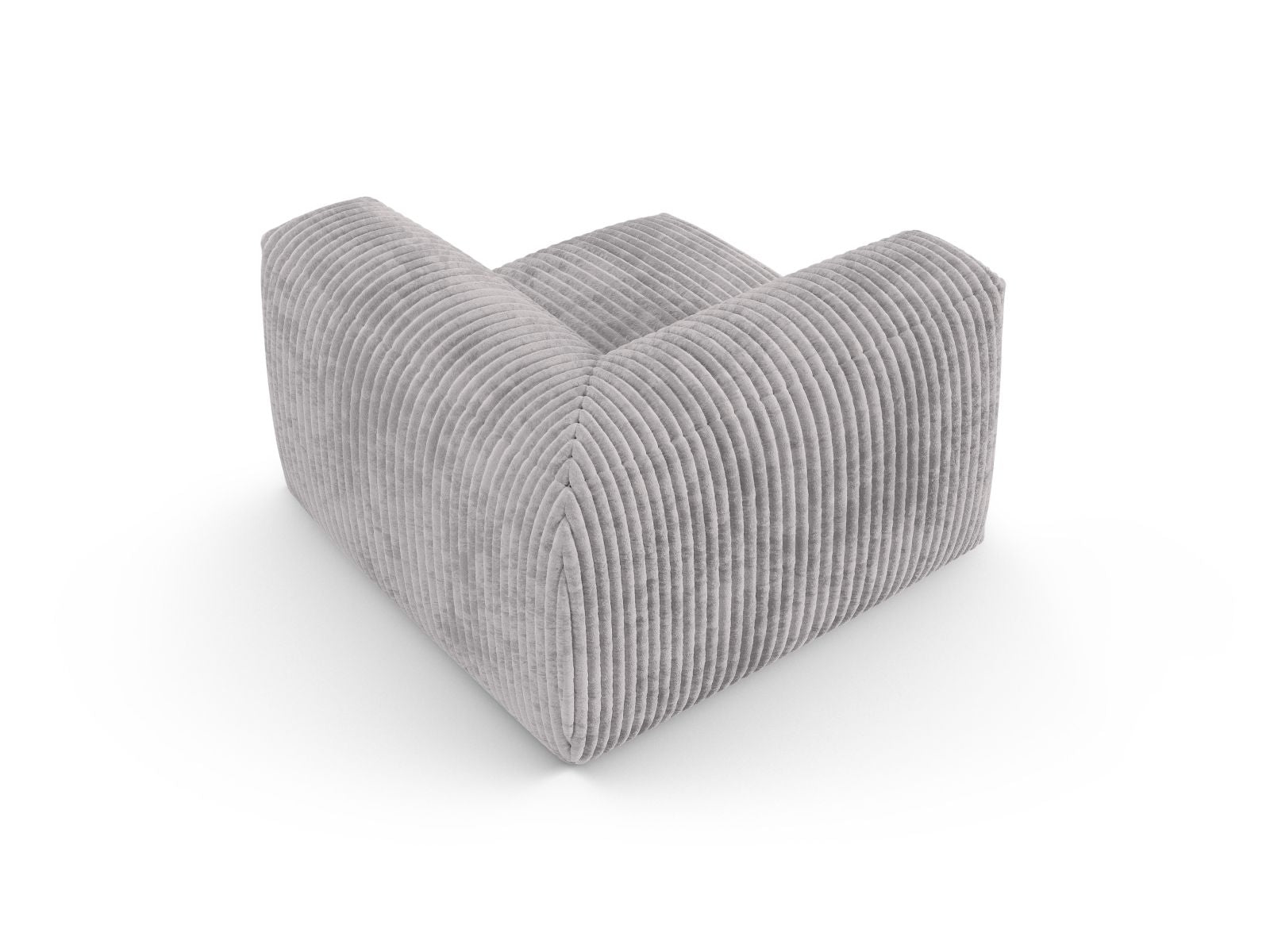 Elegantes 1-Sitzer Eckmodul XL Martina in modernem Grau, ideal für individuelle Sofa-Arrangements und stilvolle Wohnräume.
