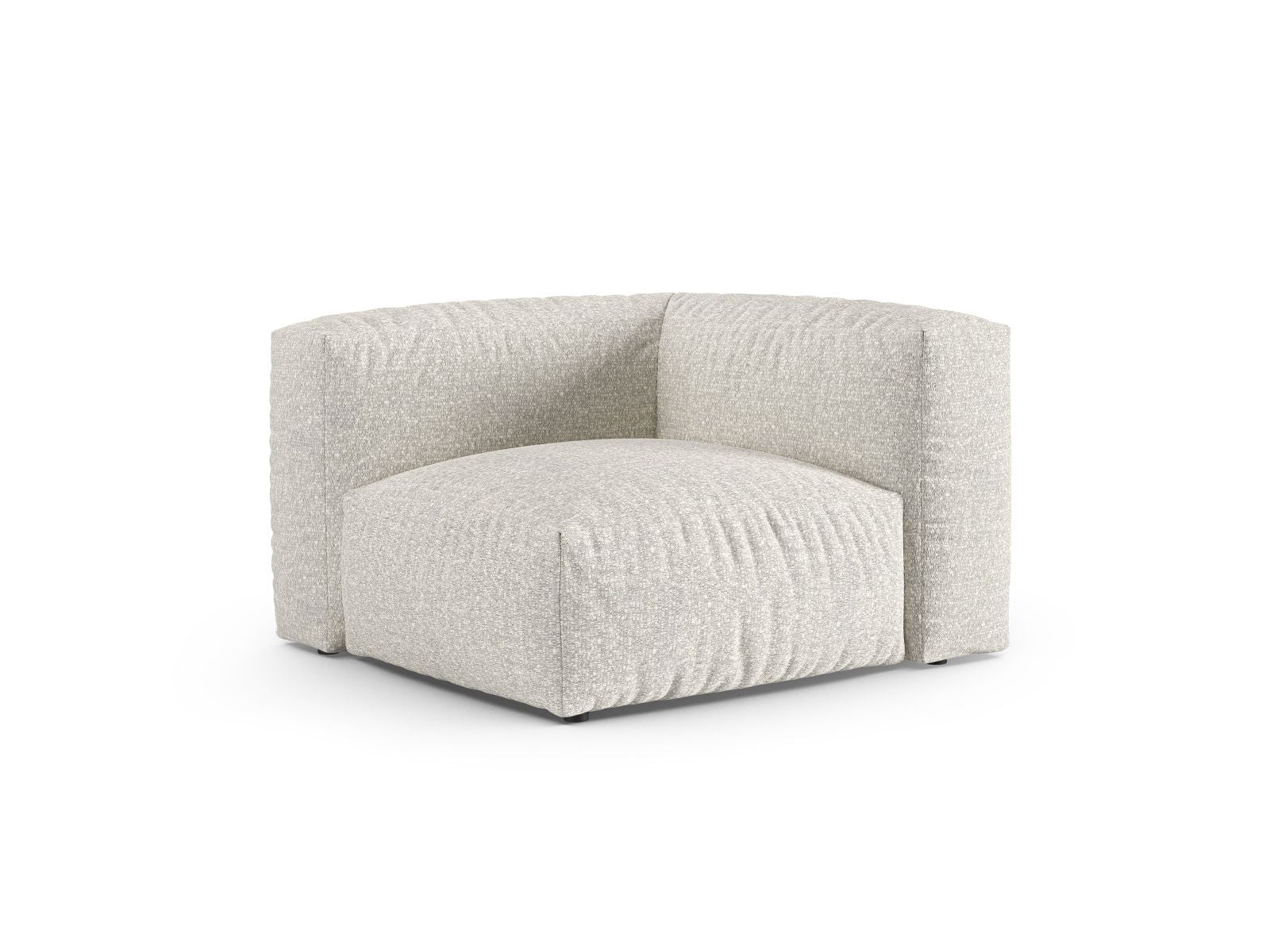 Elegantes 1-Sitzer Eckmodul XL Martina in stilvollem Grey Beige Melange, ideal für individuelle Sofa-Gestaltung im modernen Wohnraum.