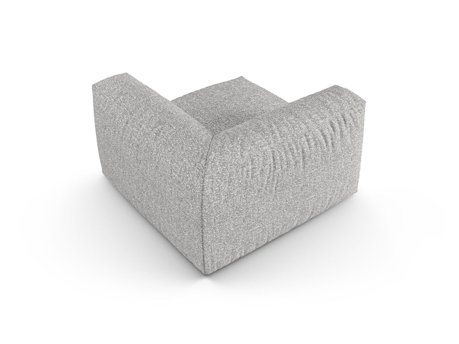 Elegantes 1-Sitzer Eckmodul XL Martina in Silver-Monet, ideal für individuelle Sofa-Arrangements und geschmackvolle Einrichtung.