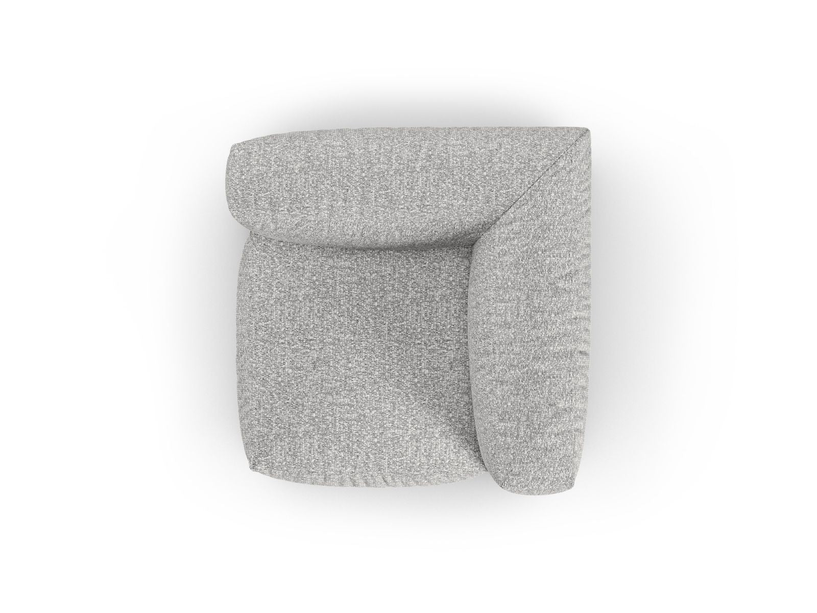 Stilvolles 1-Sitzer Eckmodul XL Martina in Silver-Monet, perfekt für kreative Sofa-Kombinationen und moderne Wohnräume.
