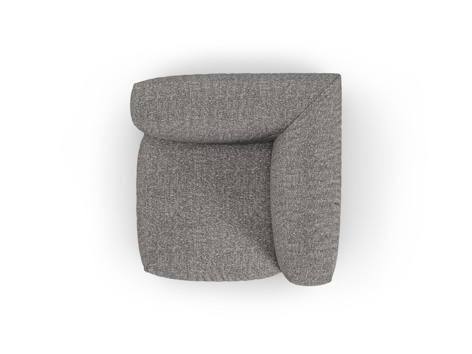 Stylisches 1-Sitzer Eckmodul XL Martina in edlem Graphit, perfekt für kreative Sofa-Kombinationen und moderne Wohnkonzepte.