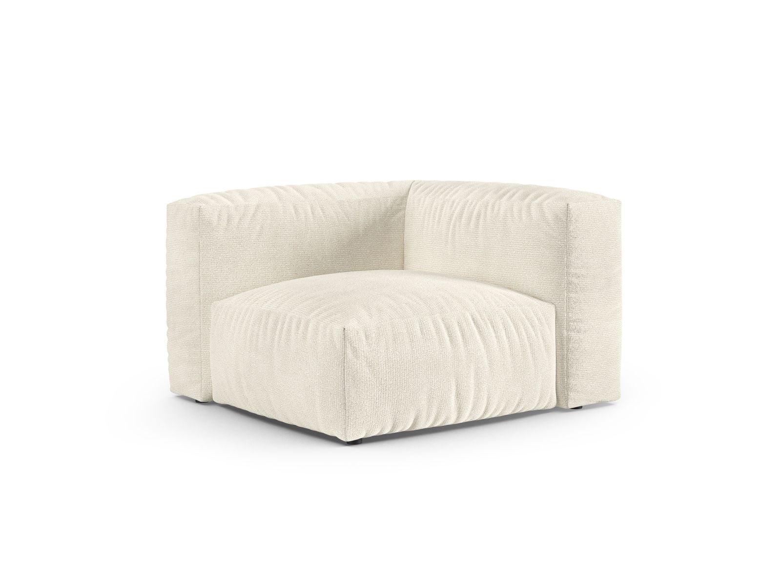 Elegantes 1-Sitzer Eckmodul XL Martina in Ivory-Monet, ideal für individuelle Sofa-Gestaltung im modernen Wohnraum.