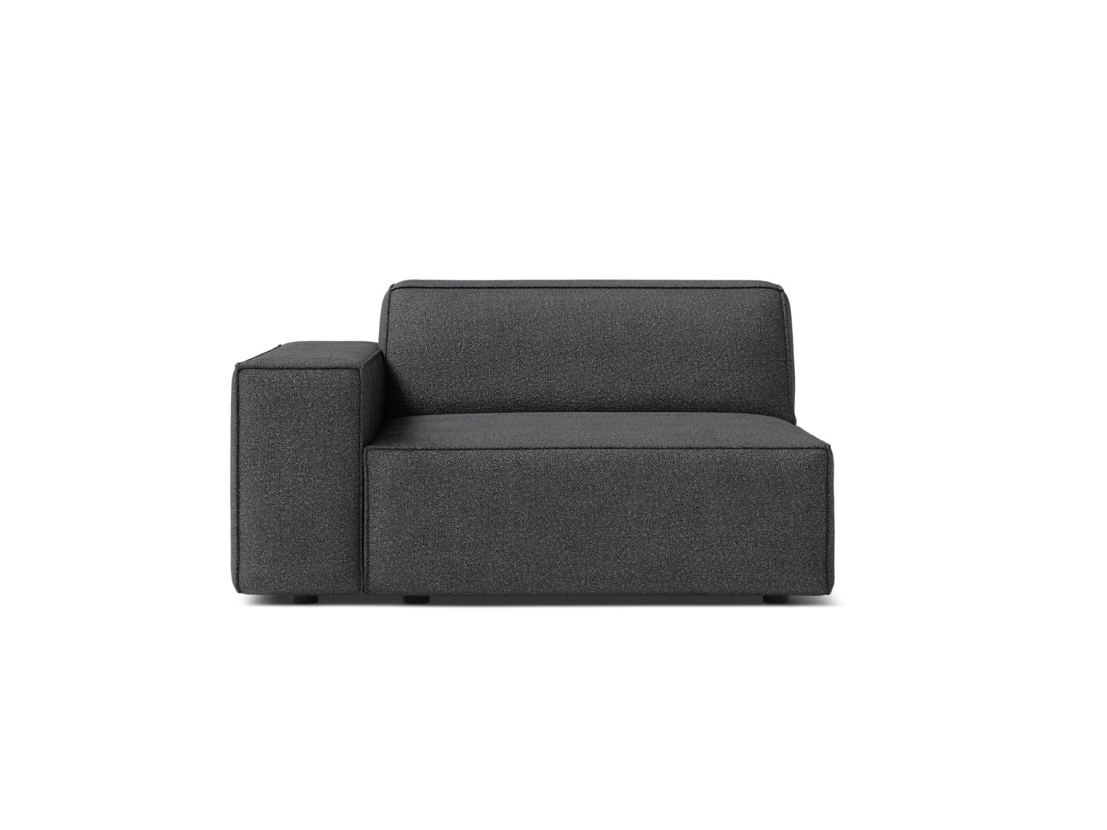 1-Sitzer Modul links Jodie in Dark Grey-Baloo präsentiert im Onlineshop von KAQTU Design AG. Modulares Sofa ist von Micadoni