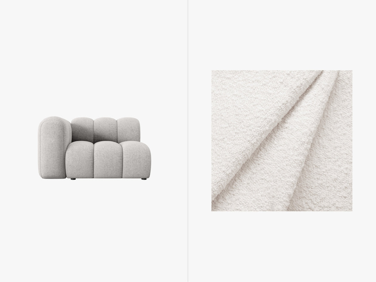 Lupine Boucle Modul links 1 Sitzer in White-Baloo präsentiert im Onlineshop von KAQTU Design AG. Modulares Sofa ist von Micadoni