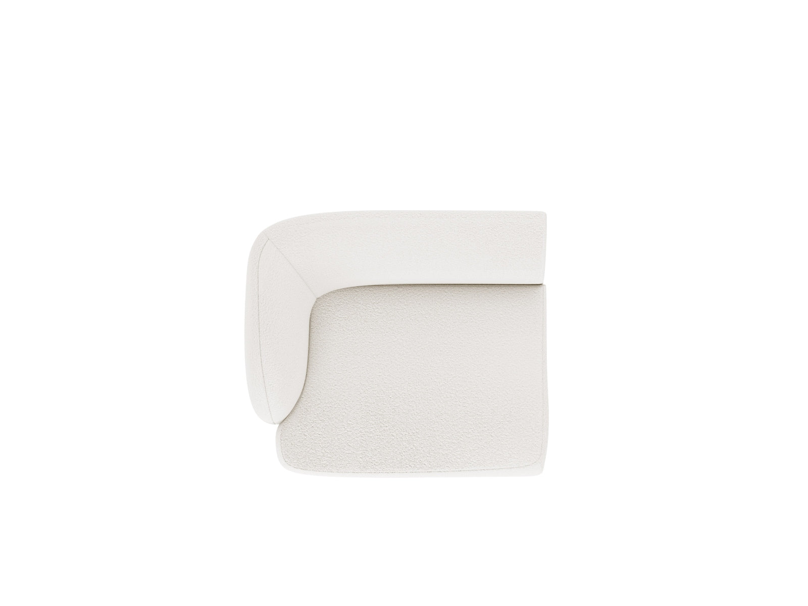Miley Boucle Modul links 1 Sitzer in White-Baloo präsentiert im Onlineshop von KAQTU Design AG. Modulares Sofa ist von Micadoni
