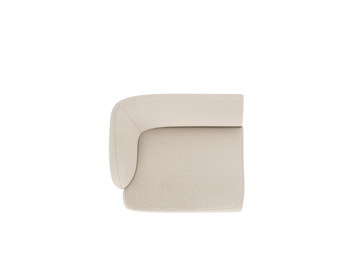 Miley Boucle Modul links 1 Sitzer in Beige-Baloo präsentiert im Onlineshop von KAQTU Design AG. Modulares Sofa ist von Micadoni