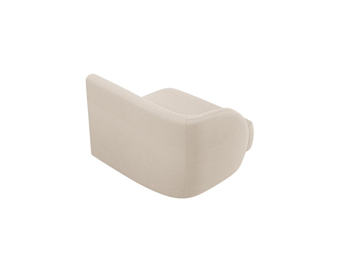 Miley Boucle Modul links 1 Sitzer in Beige-Baloo präsentiert im Onlineshop von KAQTU Design AG. Modulares Sofa ist von Micadoni