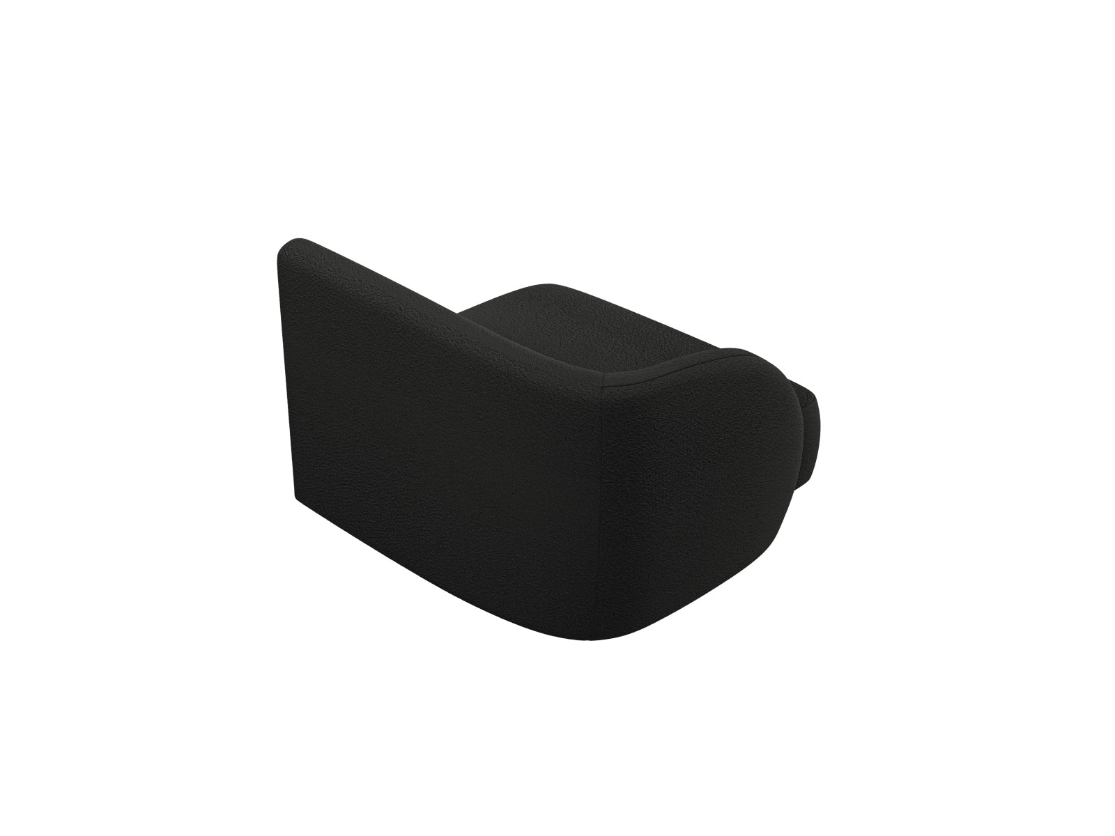 Miley Boucle Modul links 1 Sitzer in Black-Baloo präsentiert im Onlineshop von KAQTU Design AG. Modulares Sofa ist von Micadoni