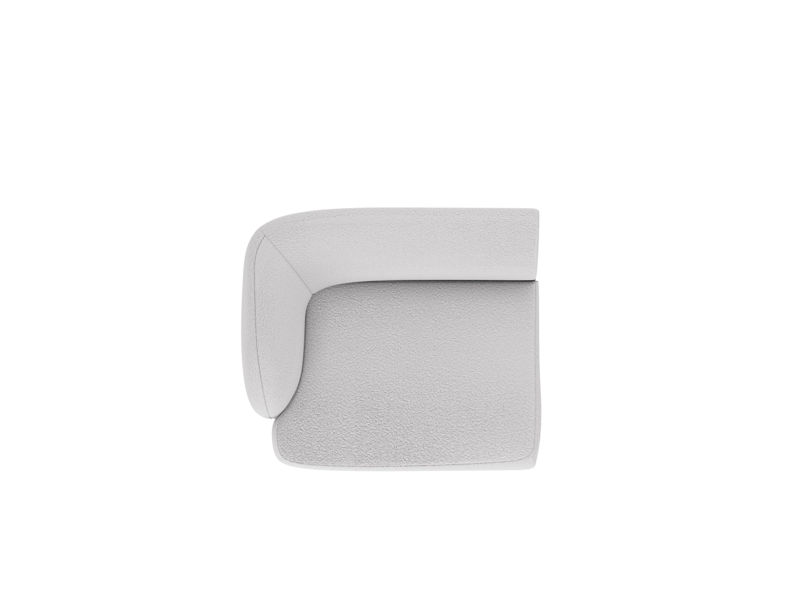 Miley Boucle Modul links 1 Sitzer in Light Grey-Baloo präsentiert im Onlineshop von KAQTU Design AG. Modulares Sofa ist von Micadoni